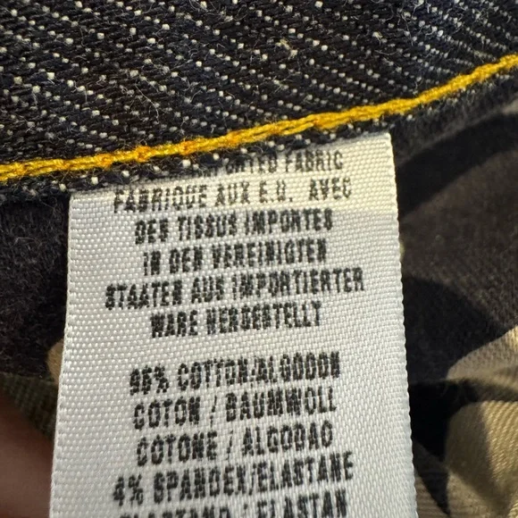 Vintage Y2K Lucky Brand Men's Dark Blue Denim Jeans Made in America 33x30 - Picture 6 of 9